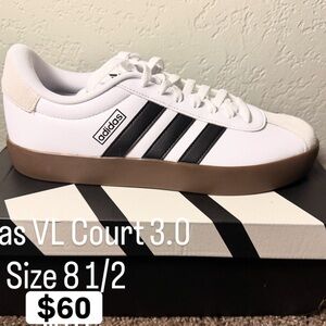 Adidas VL Court 3.0 White Black Brown Sneakers